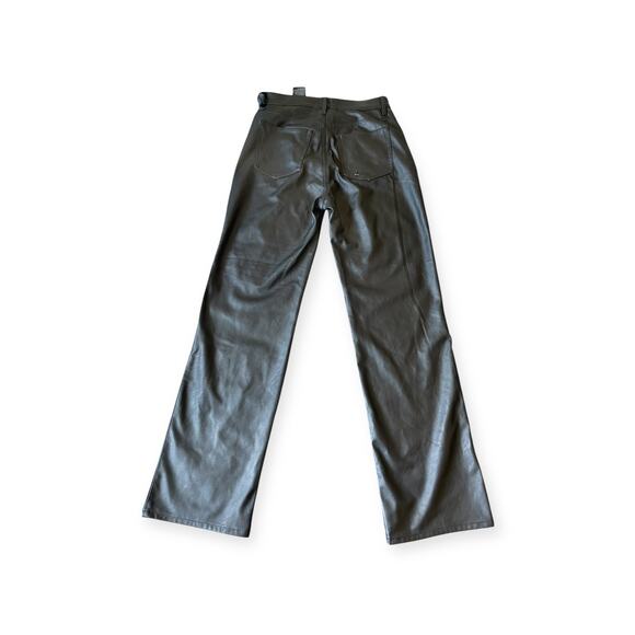 SEXY NEW Black Faux Leather Slim Fit Pants Women’s Size 8 Classic High Waist - Picture 3 of 5